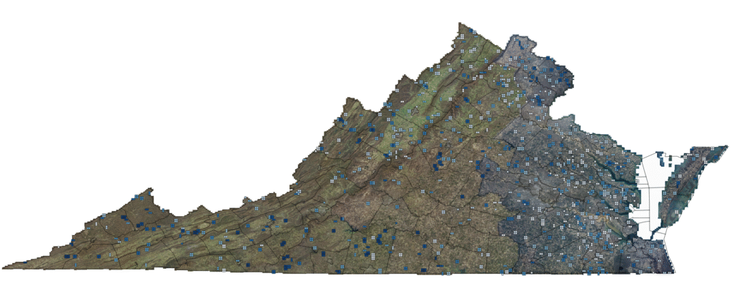 Tile footprints with index ramp of how much each foot print has been used